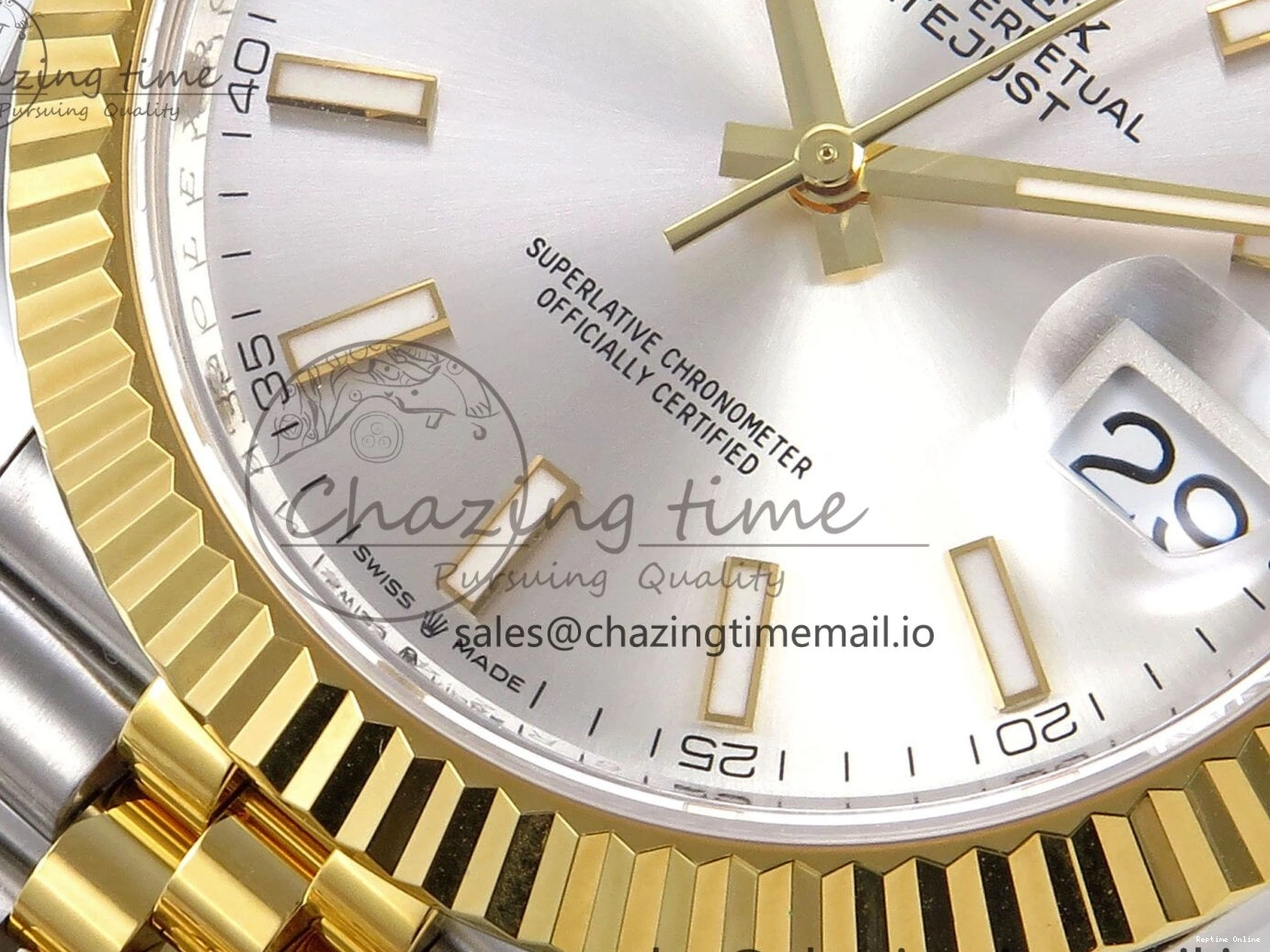 0106 DateJust 41 SS YG ARF 1:1 Best Edition 904L Steel Silver Stick Dial on Jubilee Bracelet SH3235 (Gain Weight) SoftTouch 1227